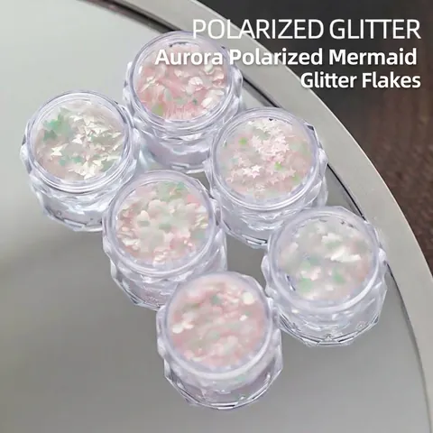 Aurora Polarized Mermaid Sequins Butterfly Heart Star Mixed Nail Art Glitter Powder For DIY Manicure Decoration For Women