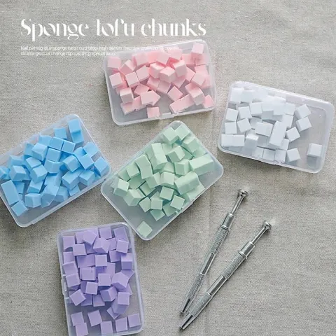 Mini Nail Art Gradiënt Spons Tofu Kubus Hoge Dichtheid Spons Voor Vervaag Blush Gradiënt Manicure Gereedschap Professioneel DIY Accessoire Voor Vrouwen