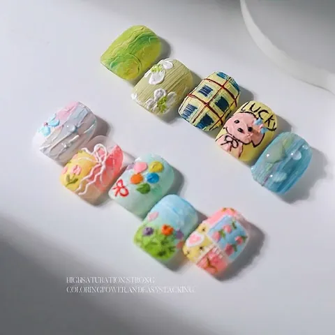 Nail Art Oil Painting Gel 3D Relief Texture Non-Wash Glossy DIY Manicure Polish For Women Artistic Professional Salon DIY