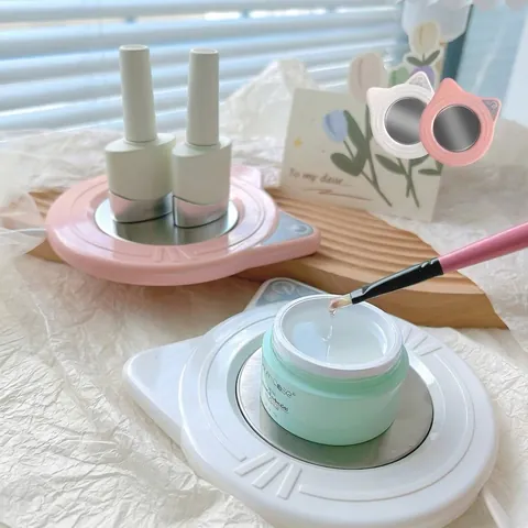 Cute Cat Shape Nail Gel Heating Pad Constant Temperature Warmer Cup Heater For Extension Gel UV Polish Manicure Tools
