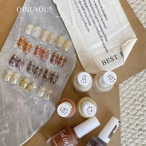 Solution de Teinture Aquarelle pour Nail Art Flacon en Verre Dépoli Liquide Estompage Marbre pour Salon Professionnel Manucure Style Maillard