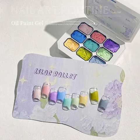 Solid Nail Art Painting Gel Palette 3D Embossed Texture Oil Painting Gel For Professional Manicure Salon DIY Nail Decoration