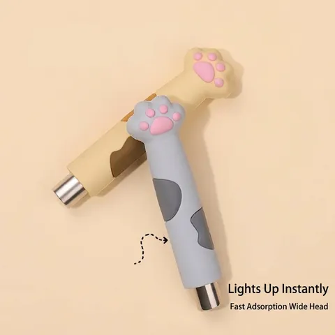 Cute Cat Claw Nail Cat Eye Magnet Cylinder Silicone Handle Anti-fall Nail Gel Magnet Tool For Nail Salon DIY Manicure Accessories