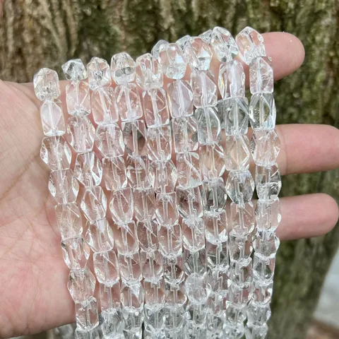 Natuurlijke Braziliaanse Bergkristal Gefacetteerde Octogonale Losse Kralen Gepolijste Transparante Kwarts Tussenkralen Voor DIY Sieraden