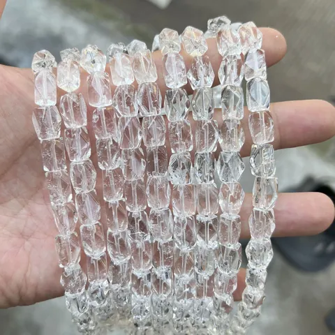 Natuurlijke Braziliaanse Bergkristal Gefacetteerde Octogonale Losse Kralen Gepolijste Transparante Kwarts Tussenkralen Voor DIY Sieraden