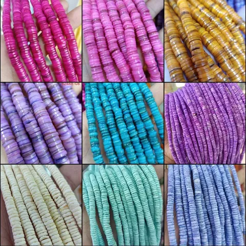 Natuurlijke Geverfde Schelp Schijf Heishi Afstandhouder Kralen Voor DIY Sieraden Maken Handgemaakte Armband Ketting Materialen