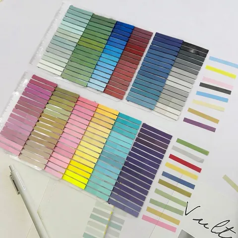 Ultra Fine PET Gradient Transparent Index Tabs Waterproof Sticky Notes Page Markers Reading Memo Flags Long Strip Labels Office School Supplies