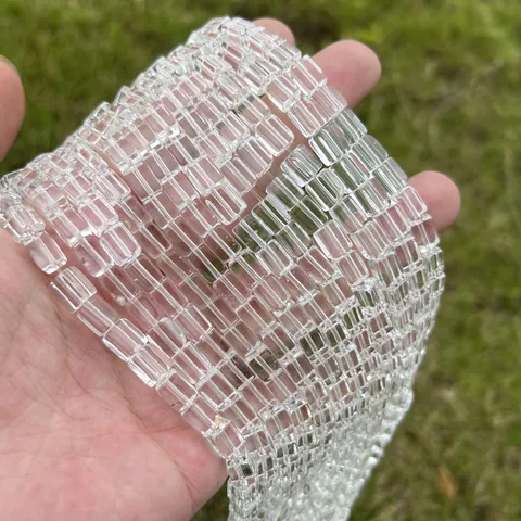 Natuurlijke Braziliaanse Witte Kristal Losse Kralen Rechthoekig Helder Kwarts Kralen Voor DIY Sieraden Maken Ketting Armband Accessoire