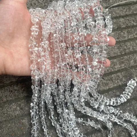 Cuentas de Cristal de Roca Brasileño Natural Grado A Irregulares Cuarzo Ahumado Cuentas Sueltas para Joyería DIY Pulsera Collar