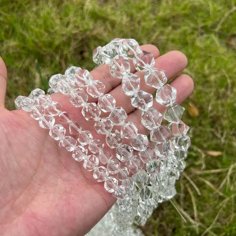 Natuurlijk Braziliaans Bergkristal Ruitvormig Gefacetteerde Losse Kralen Voor DIY Sieraden Maken Accessoires Kralen