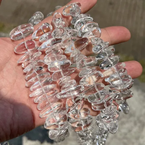 Natuurlijke Braziliaanse Bergkristal Onregelmatige Platte Staaf Kralen Voor DIY Sieraden Maken Helder Kwarts Vrije Vorm Voor Handgemaakte Accessoires
