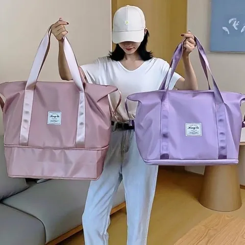 Reisetasche Mit Großer Kapazität Erweiterbar Wasserdicht Oxford-Gewebe Faltbare Sporttasche Handgepäck Für Fitness Wochenende Damen Herren