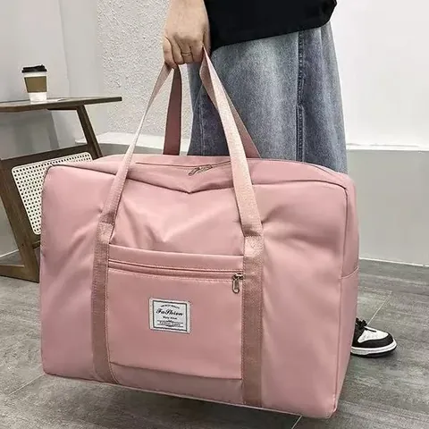 Large Capacity Oxford Cloth Travel Storage Bag Thickened Waterproof Moving Luggage Bag For Clothes Quilts Folding Duffel Bag For Men Women