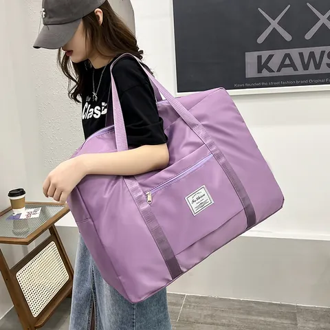 Large Capacity Oxford Cloth Travel Storage Bag Thickened Waterproof Moving Luggage Bag For Clothes Quilts Folding Duffel Bag For Men Women