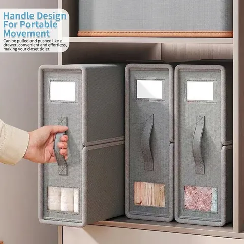 Faltbare Aufbewahrungsbox Aus Vliesstoff Für Bettlaken Kleiderschrank Bettwäsche Organizer Mit Transparentem Fenster Und Griff