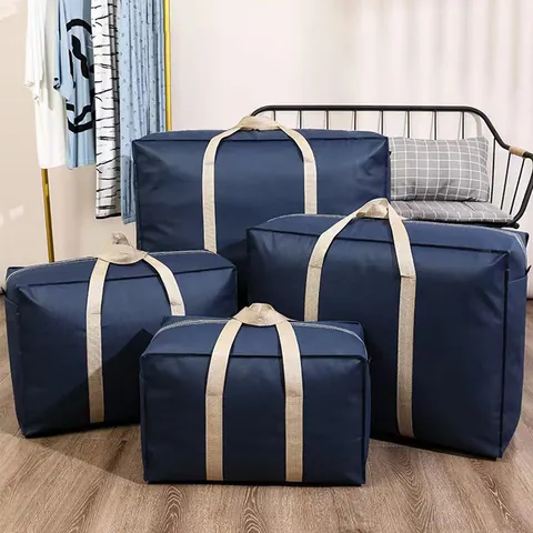 Extra Large Nonwoven Moving Storage Bag Reinforced Handles Zippered Waterproof Quilt Luggage Organizer Dormitory Packing Pouch