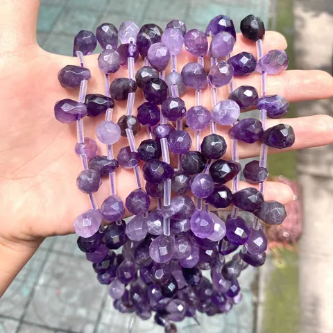 Perline di Cristallo Naturale a Goccia Sfaccettata Pietre Sfuse a Forma di Goccia d'Acqua per Fai da Te Orecchini Bracciale Collana Accessori per Creazione Gioielli