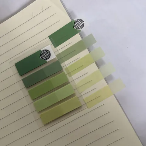 Morandi Gradient PET Index Stickers Aesthetic Transparent Page Markers Waterproof Sticky Notes For Journal Office School Supplies