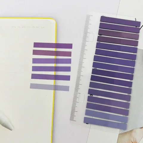 Ultra Fine PET Gradient Transparent Index Tabs Waterproof Sticky Notes Page Markers Reading Memo Flags Long Strip Labels Office School Supplies