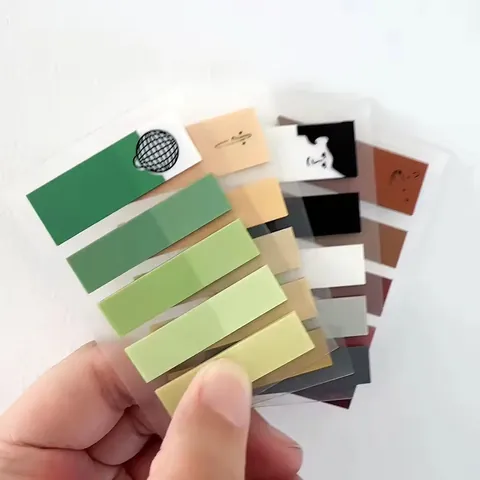 Morandi Gradient PET Index Stickers Aesthetic Transparent Page Markers Waterproof Sticky Notes For Journal Office School Supplies