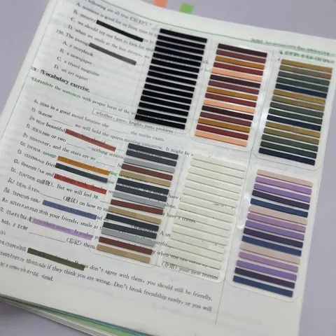 Transparent PET Ultra-Thin Index Stickers Waterproof Writable Multicolor Page Markers For Notebook Office School Supplies