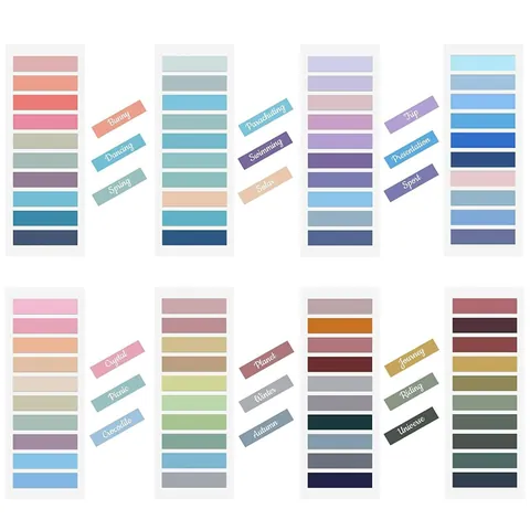 Transparent PET Index Stickers Multicolor High Capacity Page Markers With Ruler Design For Student Office Note Marking