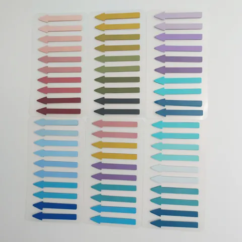 Colorful Translucent Arrow Index Tabs PET Morandi Sticky Notes For Reading Page Markers Students Office Stationery