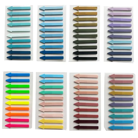 Colorful Translucent Arrow Index Tabs PET Morandi Sticky Notes For Reading Page Markers Students Office Stationery