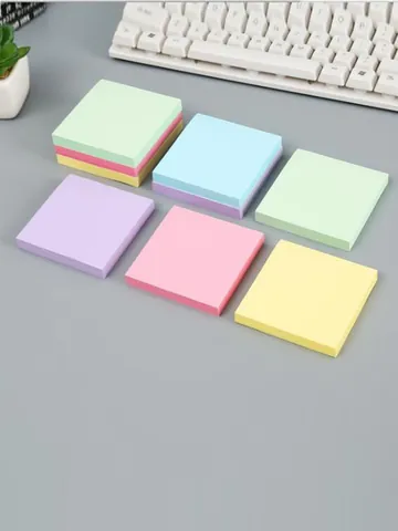 Notes Autocollantes Macaron Couleur Claire Minimaliste Simples Blocs-notes Couleurs Mixtes Papier Pour Bureau École Étudiant Papeterie Mémo Message