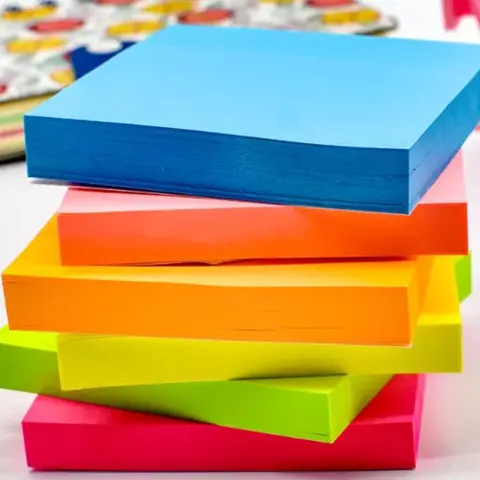 Fluorescent Sticky Notes Colorful Removable Memo Pads For Student Office Portable Note Pad School Supplies Paper Stationery