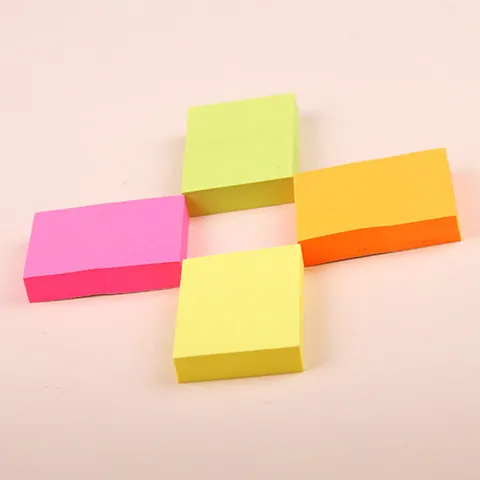 Fluorescent Sticky Notes Colorful Removable Memo Pads For Student Office Portable Note Pad School Supplies Paper Stationery