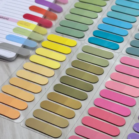 Morandi Semicircle Gradient Index Tabs Semicircle Sticky Notes Translucent PET Book Markers File Labels Aesthetic Stationery