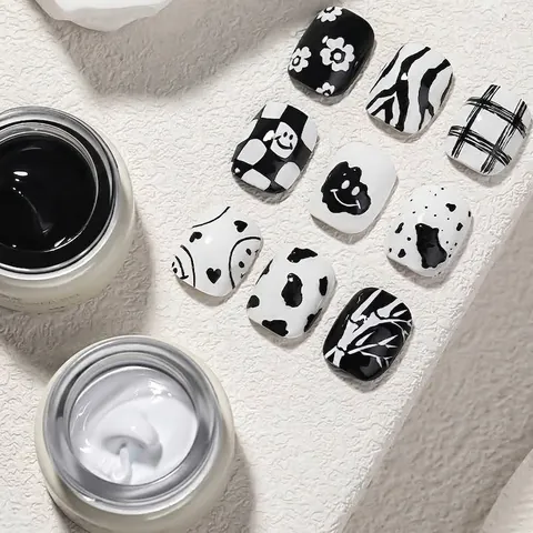 Japanese Non-Wipe Nail Painting Gel Black White Silky Drawing Line Hook Edge French Gradient Nail Art Gel Manicure Salon