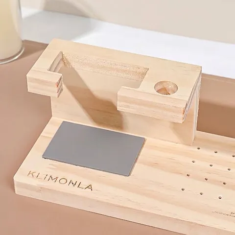 Natural Wooden Nail Drill Bit Holder Organizer Stand For Electric Nail Drill Machine Handpiece Storage Manicure Tools Display Rack