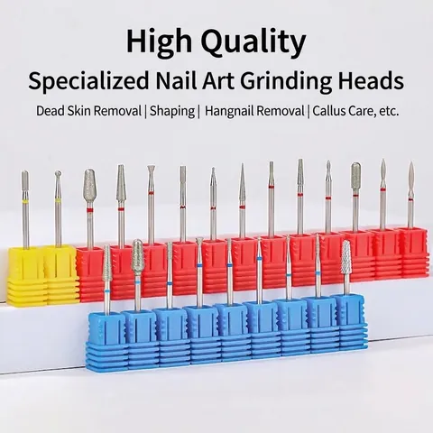 Professional Tungsten Steel Diamond Nail Drill Bits For Dead Skin Removal Polishing Milling Cutter Tool For Manicurist Salon