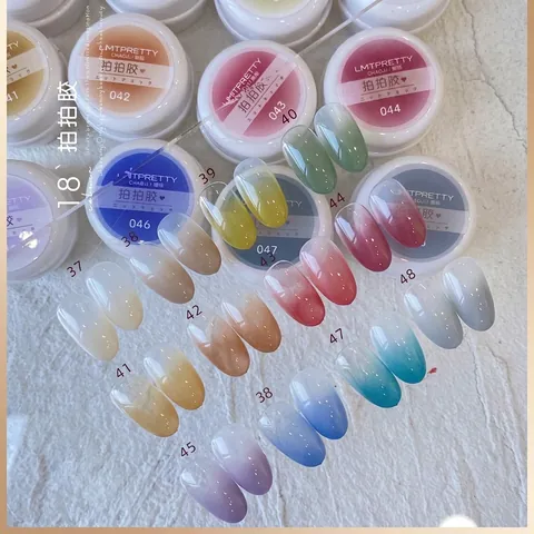 Professional Gradient Patting Gel Nail Art Painting Gel Polish No-Wipe Ombre Smudge Gel For Salon DIY Manicure Gradient Color Nail Gel