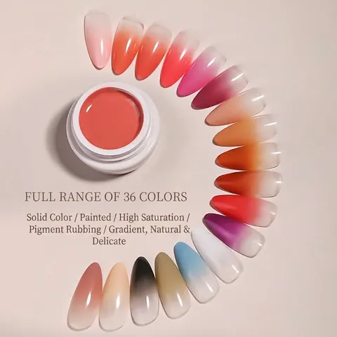 Professional Gradient Patting Gel Nail Art Painting Gel Polish No-Wipe Ombre Smudge Gel For Salon DIY Manicure Gradient Color Nail Gel