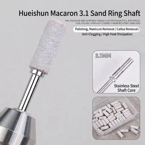 Professional Stainless Steel Nail Drill Mandrel Set Abrasive Sanding Bands For Gel Polish Removal Manicure Pedicure Tool Salon Home Use