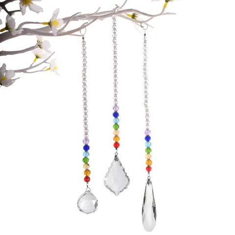 K9 Artificial Crystal Suncatcher Prism Pendant Rainbow Maker For Christmas Decoration Home Wedding Hanging Ornament Gift