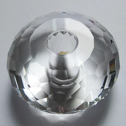 Faceted White Crystal Abacus Beads Clear Glass Lighting Accessory Parts For Chandelier Pendant Lamp DIY Home Decor