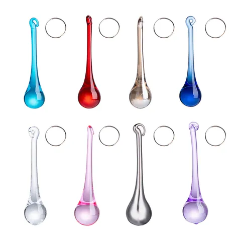 Artificial Crystal Teardrop Pendants Glass Water Drop Hanging Decoration For Wedding Party Home Decor Lamp Lighting Accessories