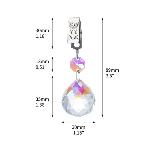 Pinces Poids pour Nappe en Cristal Pendentif en Verre Irisé Support de Nappe pour Maison Cuisine Salle à Manger Décor de Fête