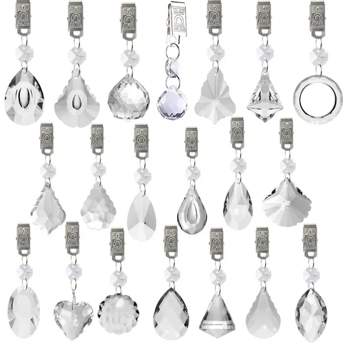 Pesas para Mantel de Cristal Con Clips de Metal Transparentes Facetados Clips Decorativos para Manteles Para Cocina Comedor Fiesta al Aire Libre Boda Accesorio Decorativo