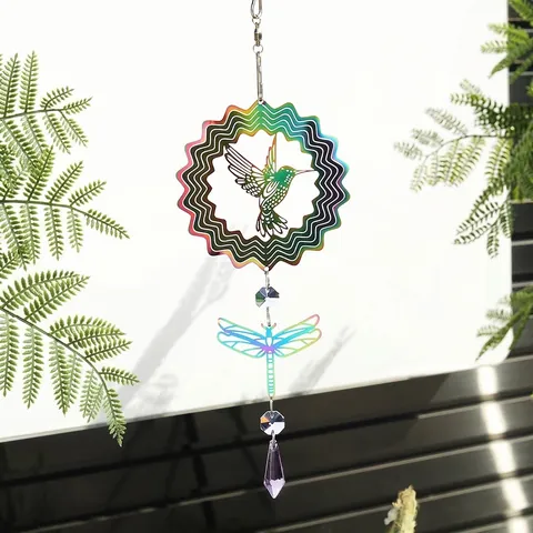 Kristall Sonnenfänger Windspiel Schillernd Metall Schmetterling Kolibri Baum Des Lebens Hängende Deko Garten Fenster Deko