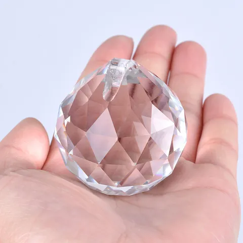 K9 Crystal Faceted Ball Pendant Clear Glass Chandelier Lamp Lighting Accessories DIY Hanging Sun Catcher Ornaments For Home Wedding Decor