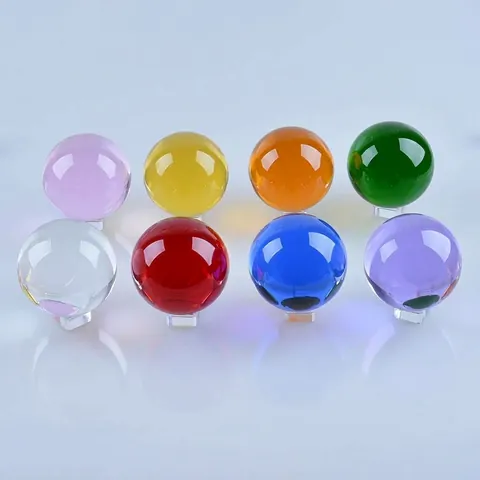 Moderner K9 Künstlicher Kristallkugel Dekorativer Ball Ohne Sockel Polierte Bunte Glaskugel Fotografie Requisite Home Office Schreibtisch Deko