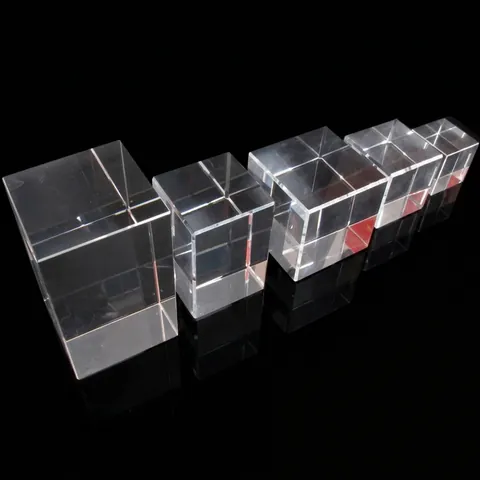 Artificial K9 Crystal Cube Rectangle Block For Laser Engraving Clear Crystal Paperweight Decorative Crystal Materials For DIY Gifts Home Decor