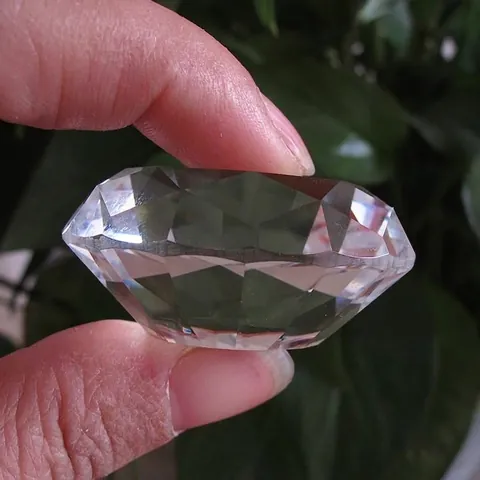 Facettierter K9 Kristall Diamant Briefbeschwerer Schreibtisch Ornament Klar Bunter Glas Diamant Für Haus Deko Hochzeit Party Geschenk