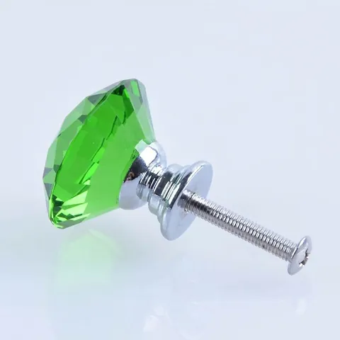 Diamantform Künstlicher Kristall Schrankknöpfe Legierung Basis Möbel Schublade Griffe Mit Schrauben Für Kleiderschrank Deko