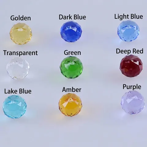 Faceted K9 Crystal Glass Ball Lighting Accessory Sun Catcher Ornament For Chandelier DIY Home Decor Wedding Multi Color Decorative Sphere